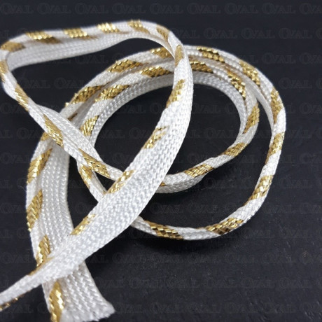 Lamówka -wypustka biało złota Pakiet 5m  440