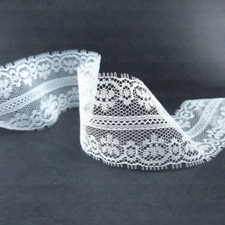 Koronka 40mm/1yard biala 348
