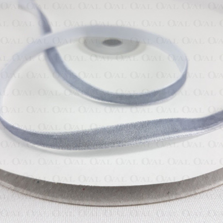 Grey velvet ribbon 6mm 25 yards 2961