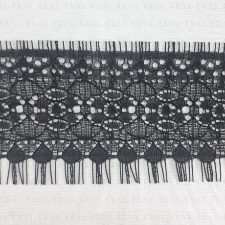Koronka 80mm/1,5m czarna 2043