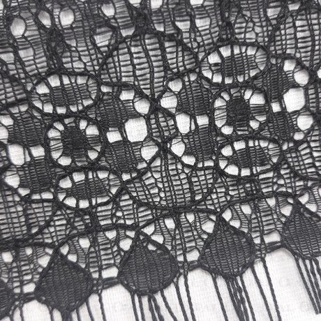 Koronka 80mm/1,5m czarna 2043