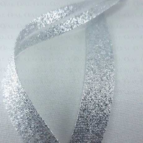 Gold and silver bias binding pressed 15mm/1m 2965