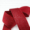 Grosgrain ribbon 20mm/1m red and silver 2104