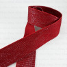 Grosgrain ribbon 20mm/1m red and silver 2104