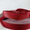 Grosgrain ribbon 20mm/1m red and silver 2104