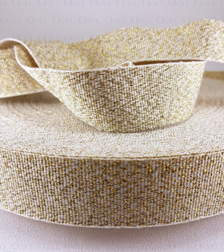 Grosgrain ribbon 25mm/1m or 50m gold 2216