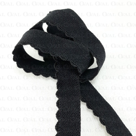 Guma obszywkowa  12mm/1m czerń 2974