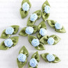 Small rose with leaves 25mm/10 or 50 pcs 2988