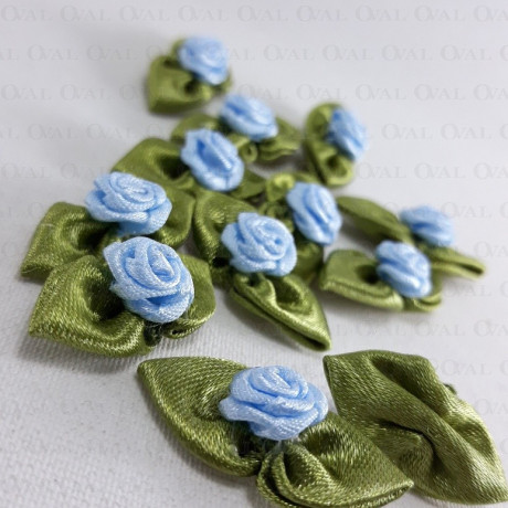 Różyczka z listkami 25mm/10 lub 50szt