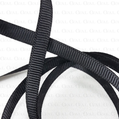 Grosgrain ribbon 6mm/50 yards black 2991