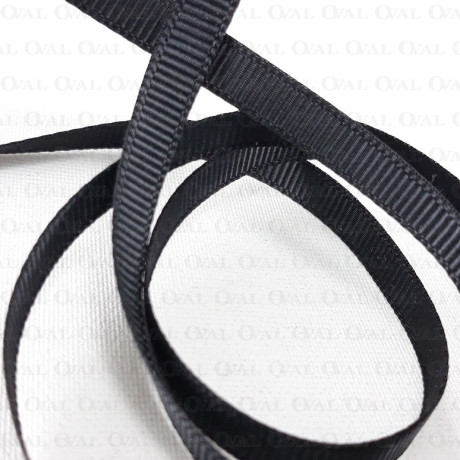 Taśma rypsowa 6mm/50yard czarna 2991