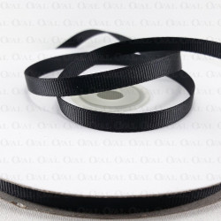 Taśma rypsowa 6mm/50yard czarna 2991 Taśma rypsowa 6mm/50yard czarna 2991