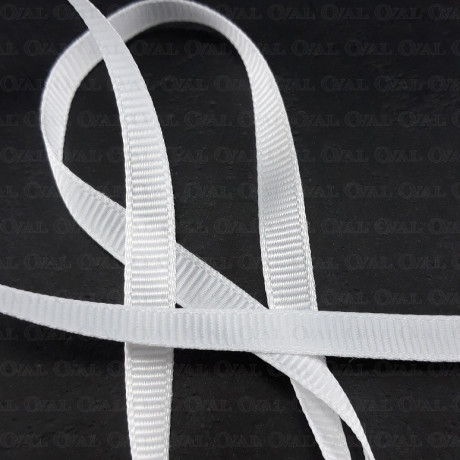 Grosgrain ribbon 6mm/50 yards white 2992