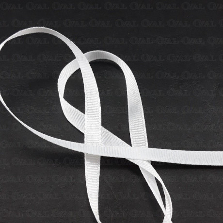 Taśma rypsowa 6mm/50yard biel 2992