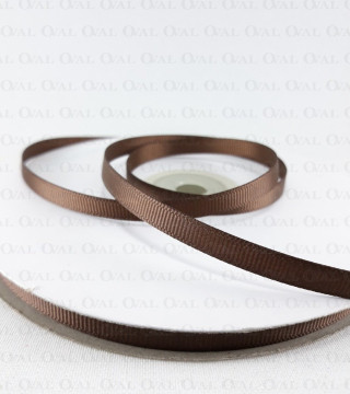 Taśma rypsowa 6mm/50yard  brąz 2994