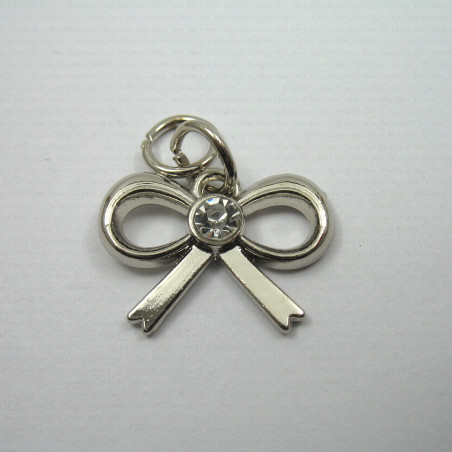 Przywieszka metalowa - złota kokardka nr 733