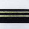 Decorative black and gold elastic 50mm/1m 3012