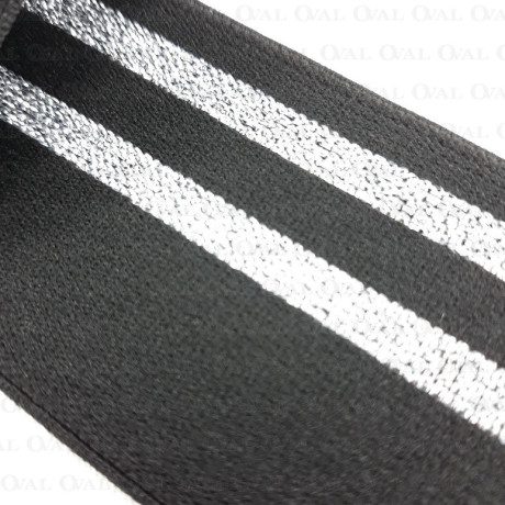 Decorative black-silver elastic 50mm/1m 3013
