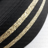 Decorative black and gold elastic 50mm/1m 3012