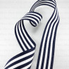 Decorative white and navy blue ribbon 25 mm/1 m no. 2106