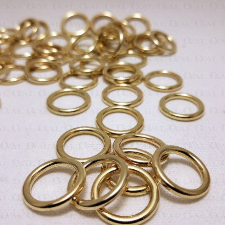 Metal ring 12mm/10, 100 or 1000 pcs gold 1583