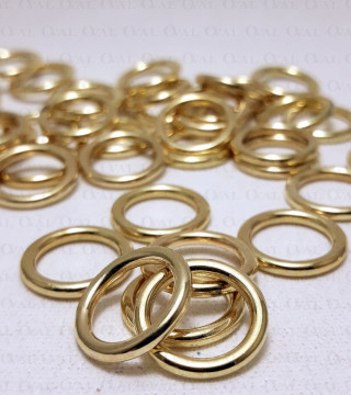 Metal ring 12mm/10, 100 or 1000 pcs gold 1583