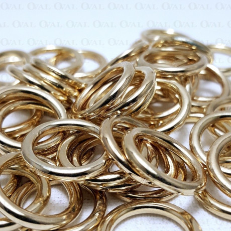Metal ring 12mm/10, 100 or 1000 pcs gold 1583