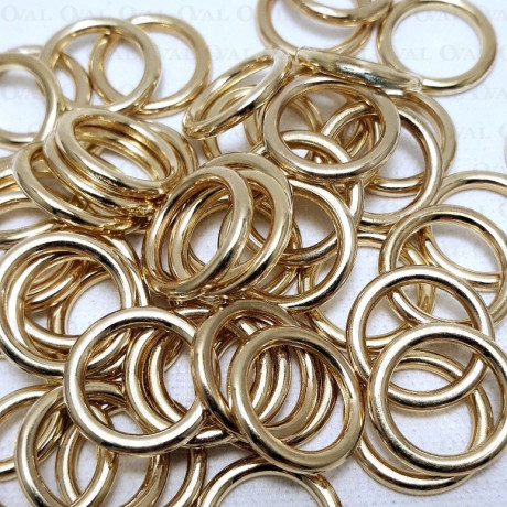 Metal ring 12mm/10, 100 or 1000 pcs gold 1583