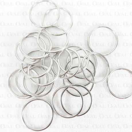 Metal rings 18mm/1000 pcs silver 2127