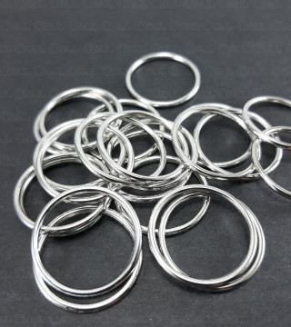 Metal rings 18mm/1000 pcs silver 2127
