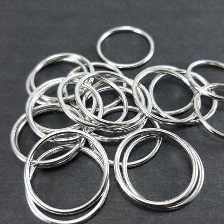 Metal rings 18mm/1000 pcs silver 2127