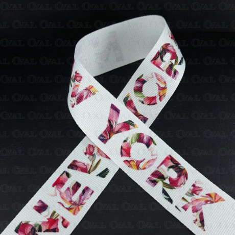 Decorative tape with inscriptions 30mm/1 or 50m 1845