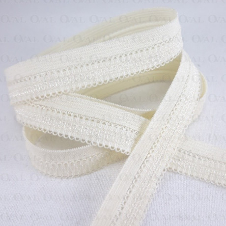 Broken elastic 13mm/1m ecru 3019