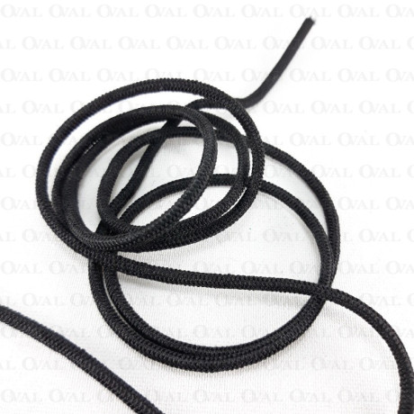 Round elastic 3mm / 5m or 100m black 511