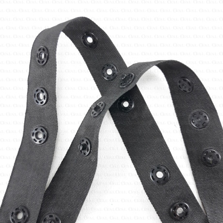 Zatrzaski na taśmie białe,czarne  nr 3032