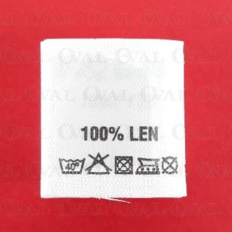 Label 200PCS raw material composition, washing instructions LINEN 3040