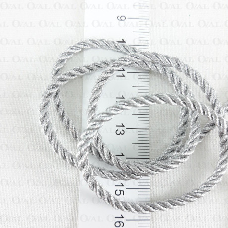 Sznurek ozdobny srebrny 3mm,4mm nr 2162