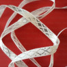 Decorative white and silver ribbon 10mm/25m 161