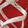 Decorative white and silver ribbon 10mm/25m 161