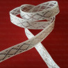 Decorative white and silver ribbon 10mm/25m 161