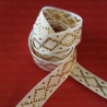 Decorative white and gold ribbon 10mm/25m 197