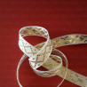 Decorative white and gold ribbon 10mm/25m 197