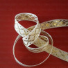 Decorative white and gold ribbon 10mm/25m 197