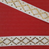 Decorative white and gold ribbon 10mm/25m 197