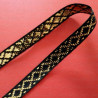 Decorative black and gold ribbon 10mm/25m 247