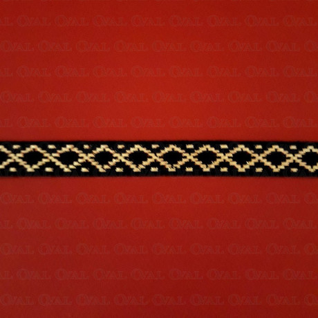 Taśma ozdobna czarno złota  10mm/25m  247