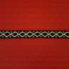 Decorative black and gold ribbon 10mm/25m 247
