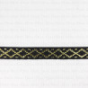 Taśma ozdobna czarno złota  10mm/25m  247
