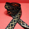Decorative black and gold ribbon 10mm/25m 247