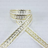 Decorative white and gold tape 10mm/50m 1807
